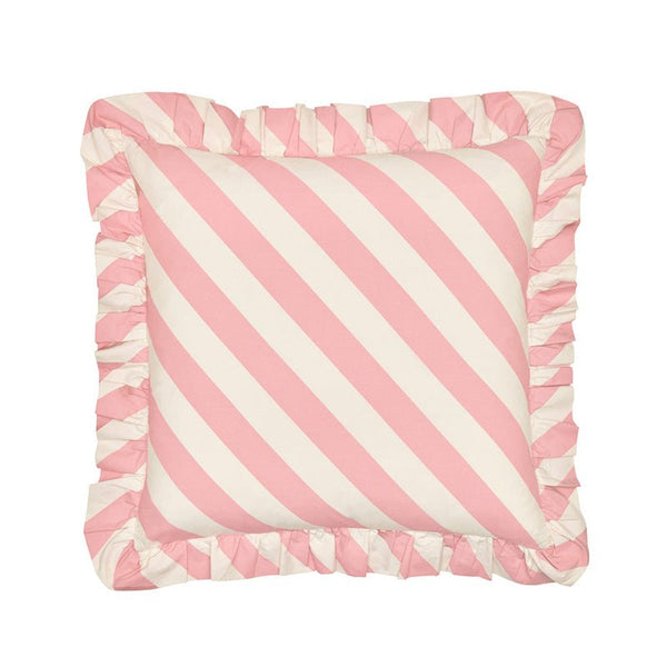 Find Peony Stripe Ruffle Cushion - Castle at Bungalow Trading Co.