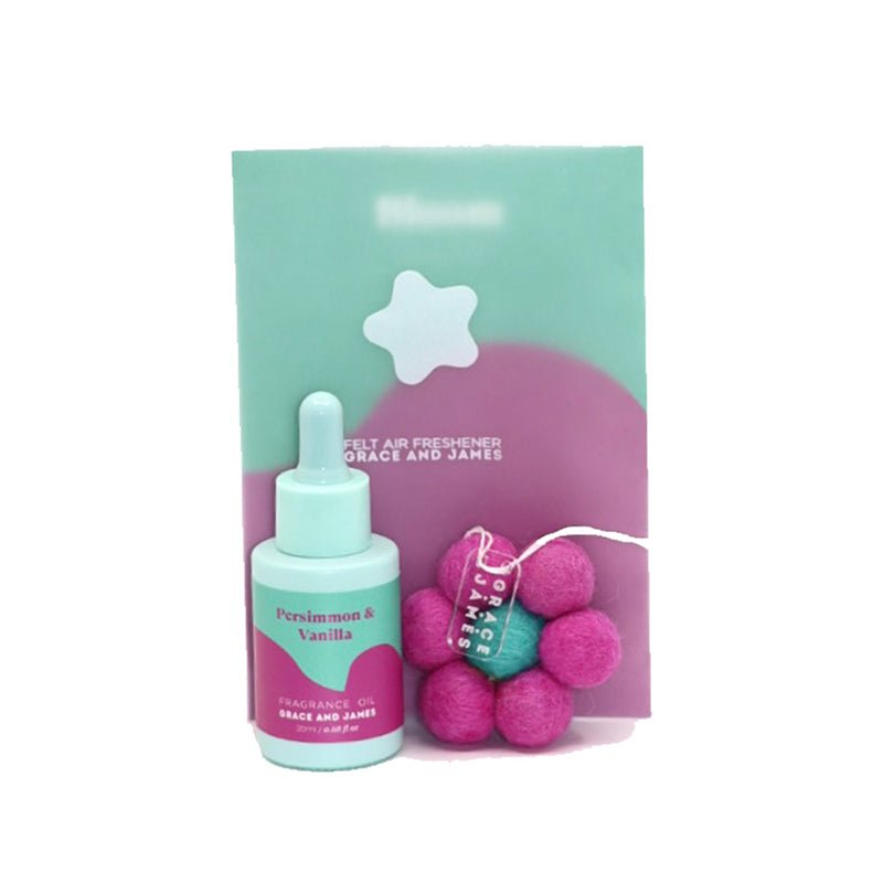 Find Persimmon & Vanilla Felt Air Freshener - Grace and James at Bungalow Trading Co.