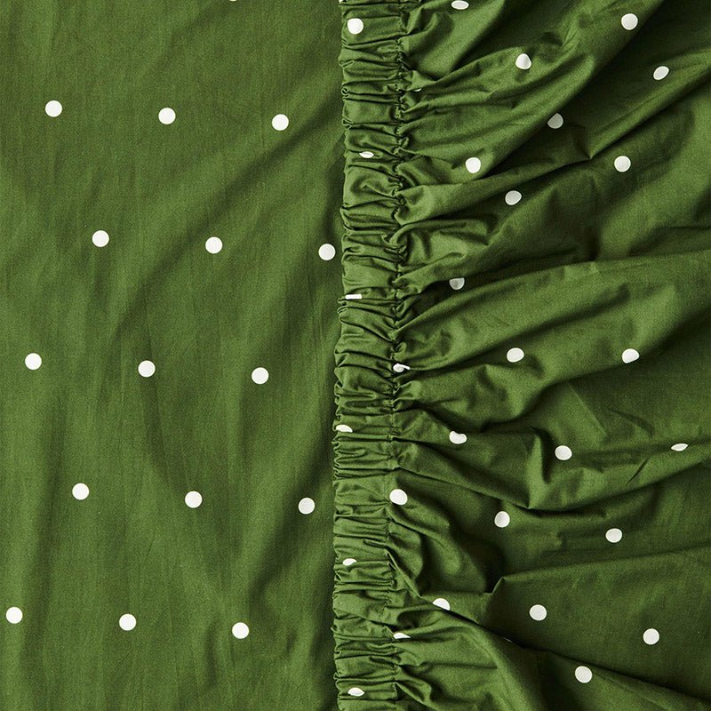 Find Polkadot Cactus Organic Cotton Fitted Sheet - Kip & Co at Bungalow Trading Co.