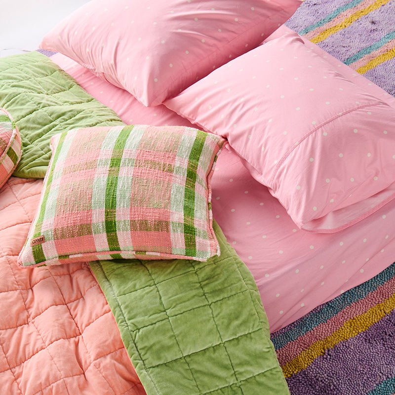 Find Polkadot Strawberry Organic Cotton Flat Sheet - Kip & Co at Bungalow Trading Co.