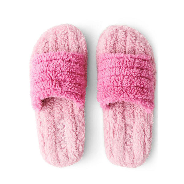 Poochie Pink Quilted Sherpa Slippers
