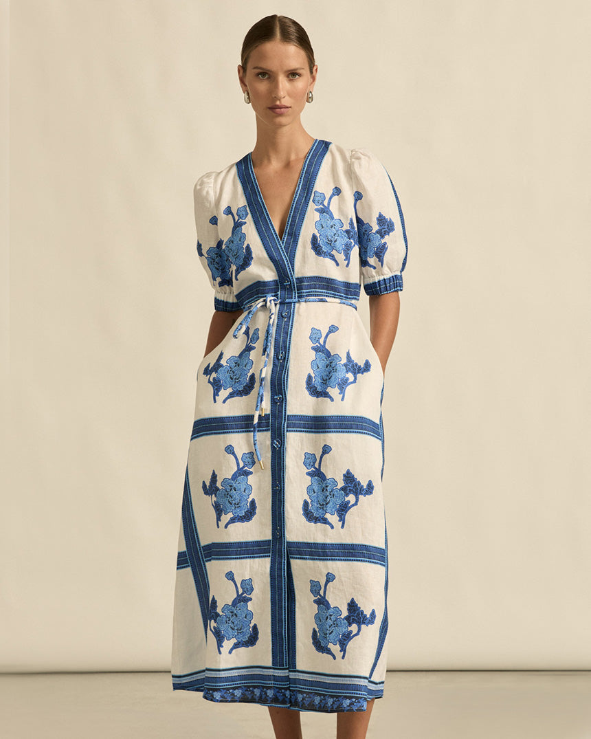 Portrait Dress Azure Collage