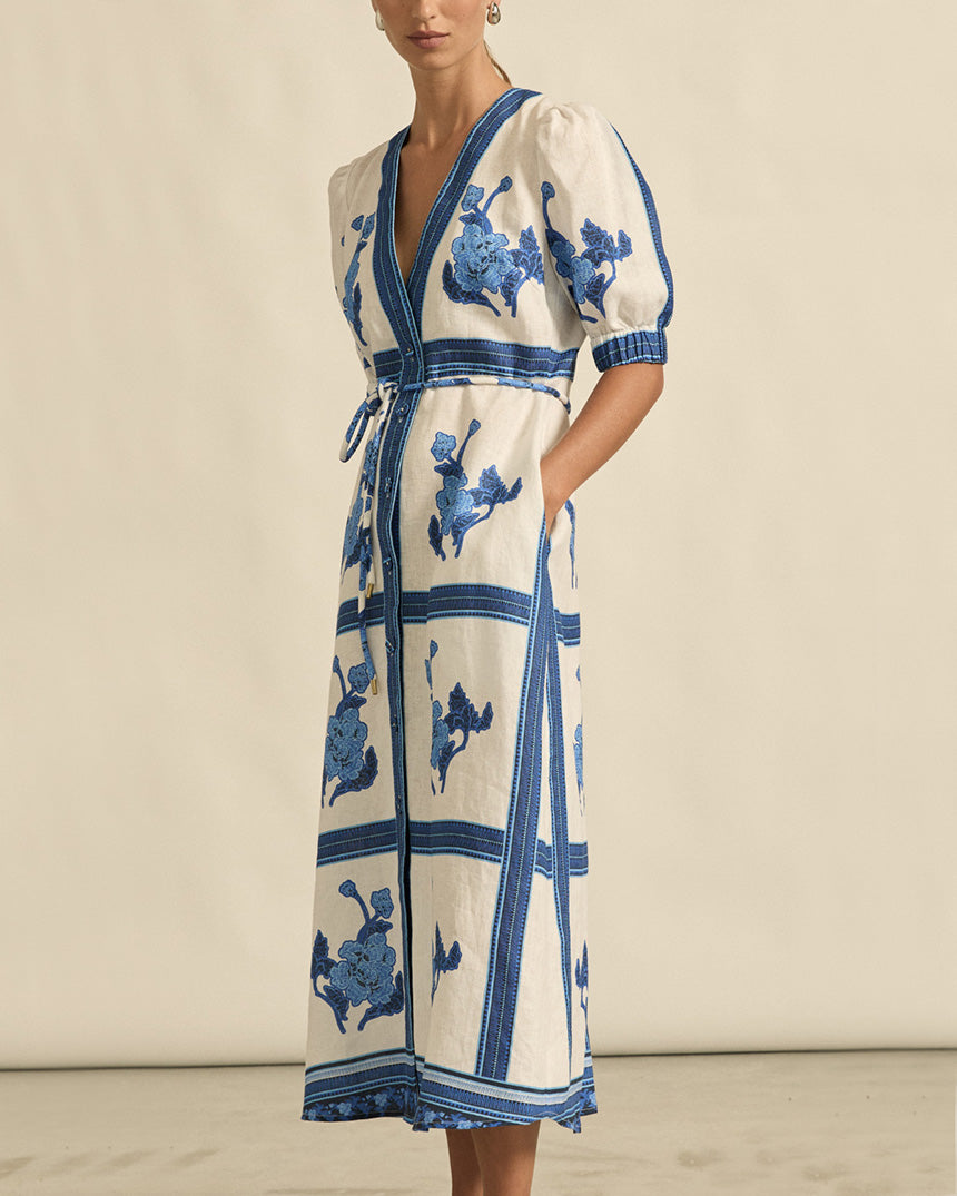 Portrait Dress Azure Collage