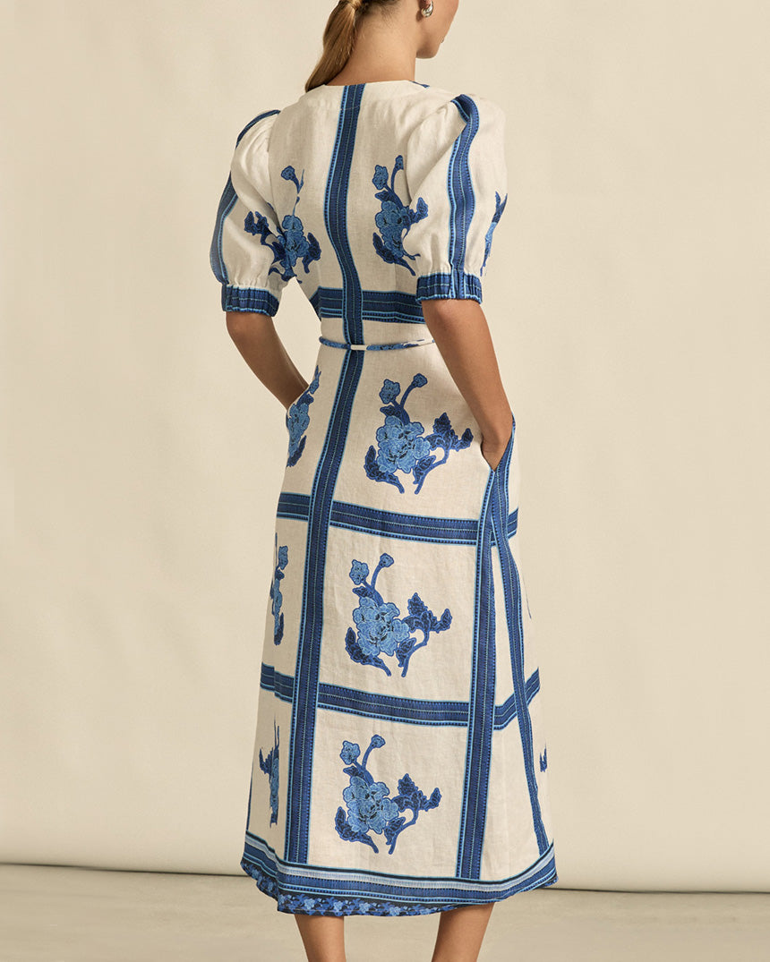 Portrait Dress Azure Collage