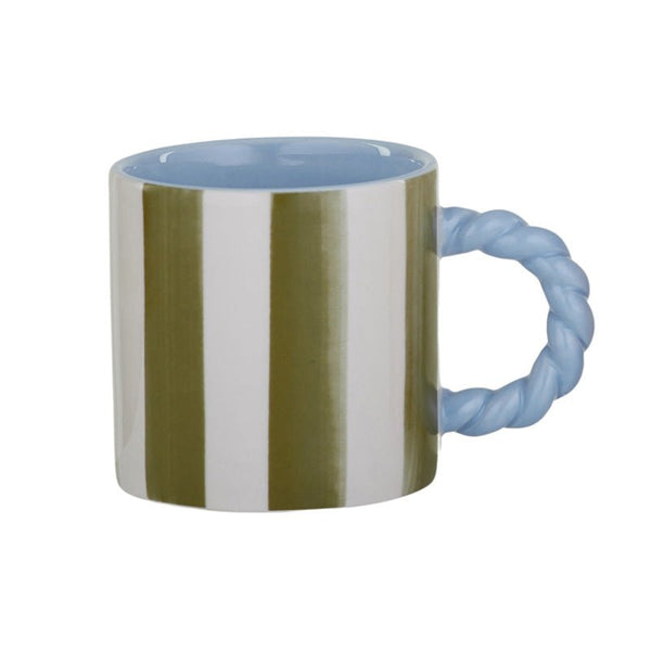 Find Rayado Ceramic Mug Olive/Blue - Coast to Coast at Bungalow Trading Co.