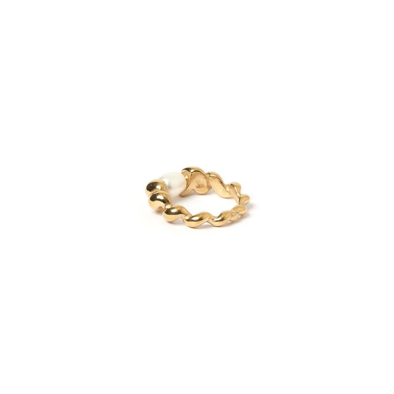 Find Riviera Gold and Pearl Ring - Arms of Eve at Bungalow Trading Co.