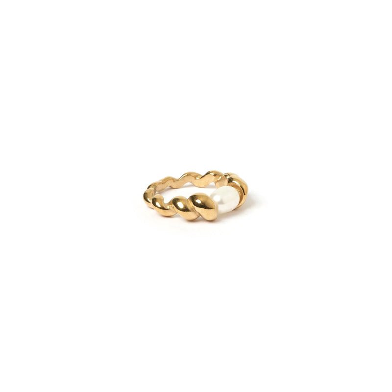 Find Riviera Gold and Pearl Ring - Arms of Eve at Bungalow Trading Co.