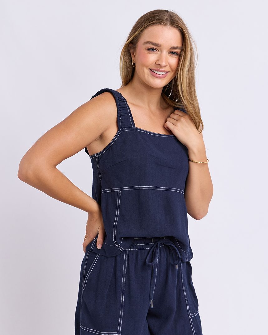 Sage Top Navy