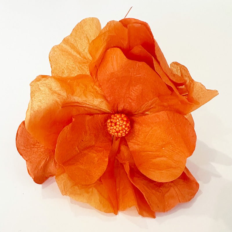 Find Small Moonshine Paper Flower Orange - Nibbanah at Bungalow Trading Co.