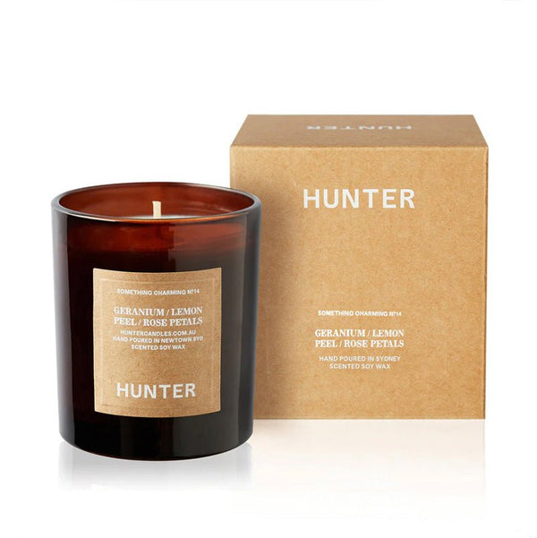 Find Something Charming Geranium Candle - Hunter Candles at Bungalow Trading Co.