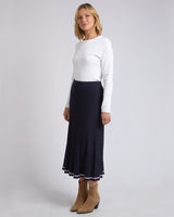 Find Tammy Knit Skirt Navy - Elm at Bungalow Trading Co.
