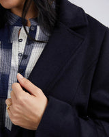 Find Tamsin Coat Navy - Elm at Bungalow Trading Co.