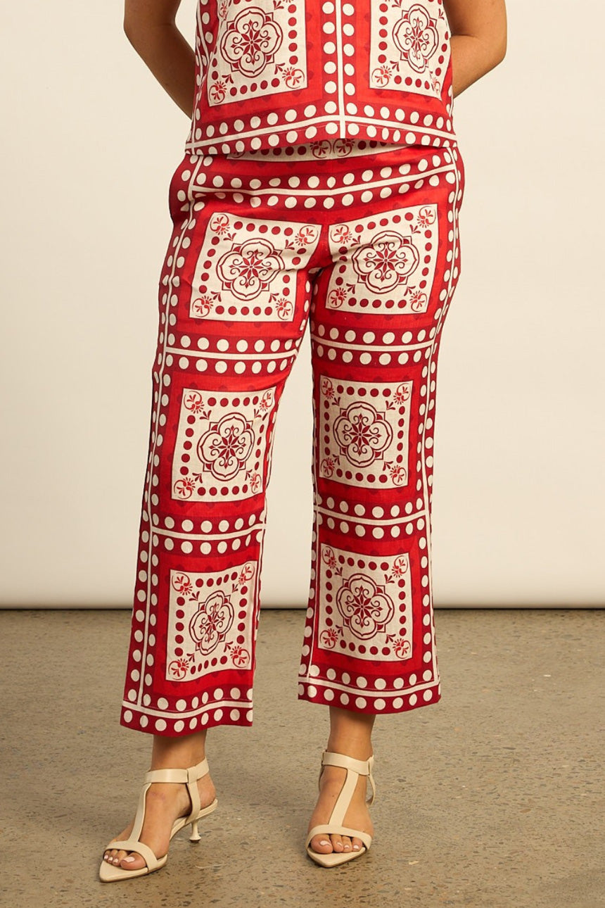 Tide Pant Poppy Scarf