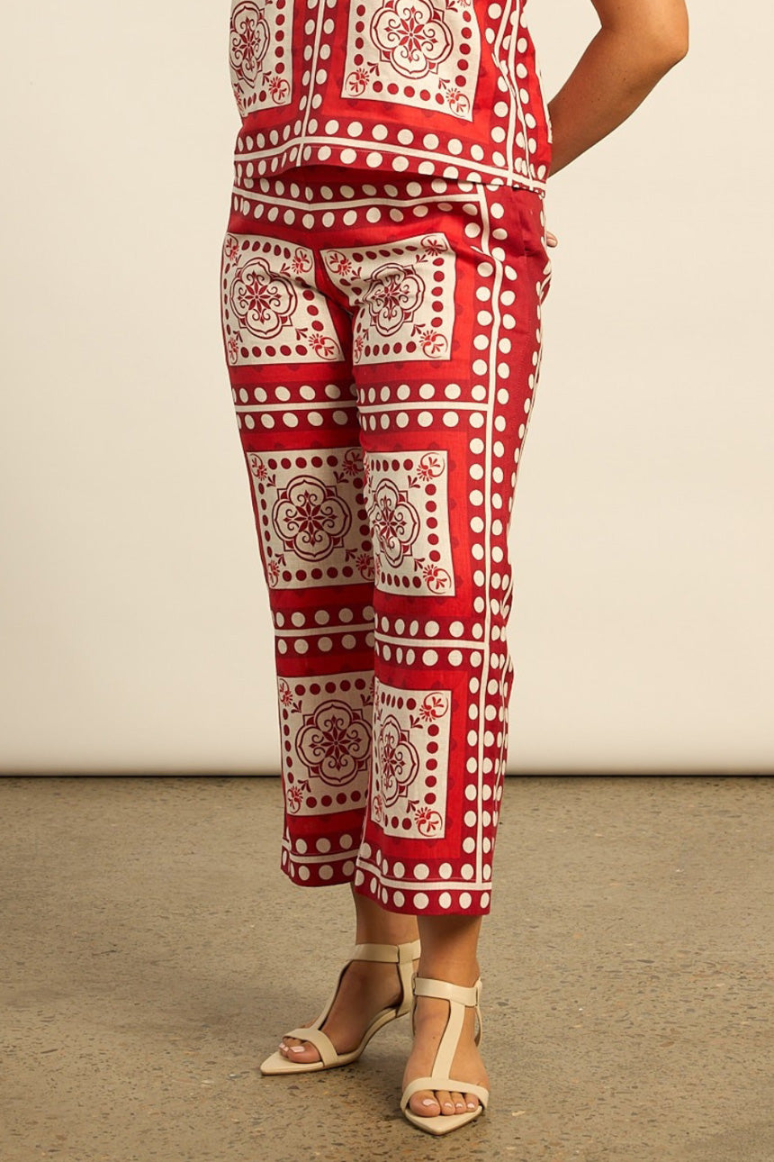 Tide Pant Poppy Scarf