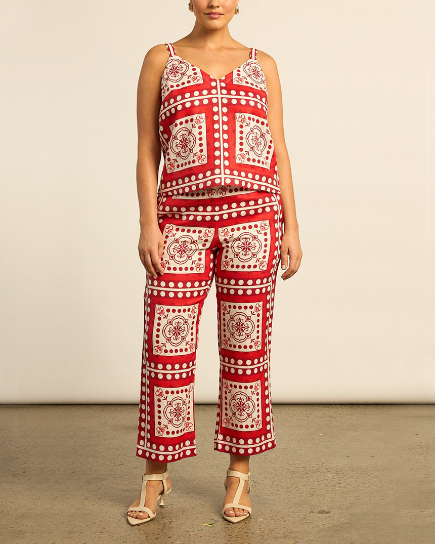 Tide Pant Poppy Scarf