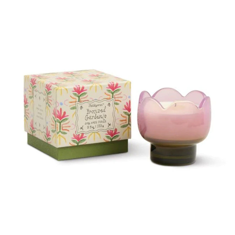 Tulip Glass Candle Bronzed Gardenia