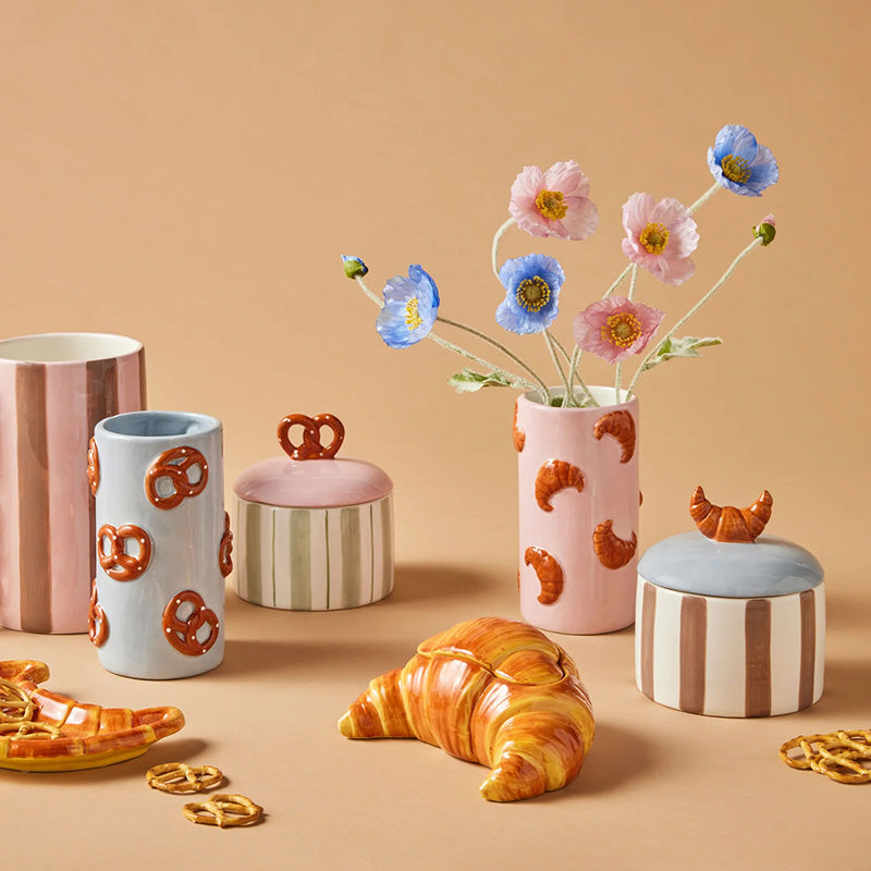 Pierre Pretzel Vase Blue & Brown