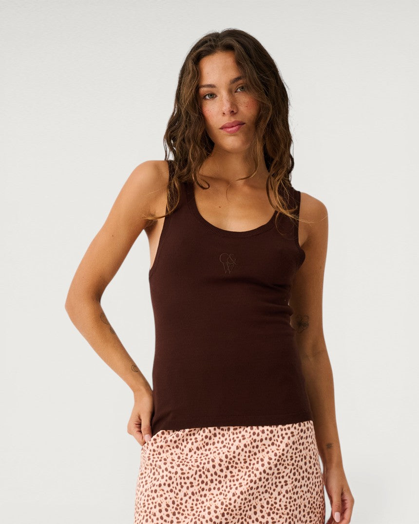 Thea Knit Tank Truffle