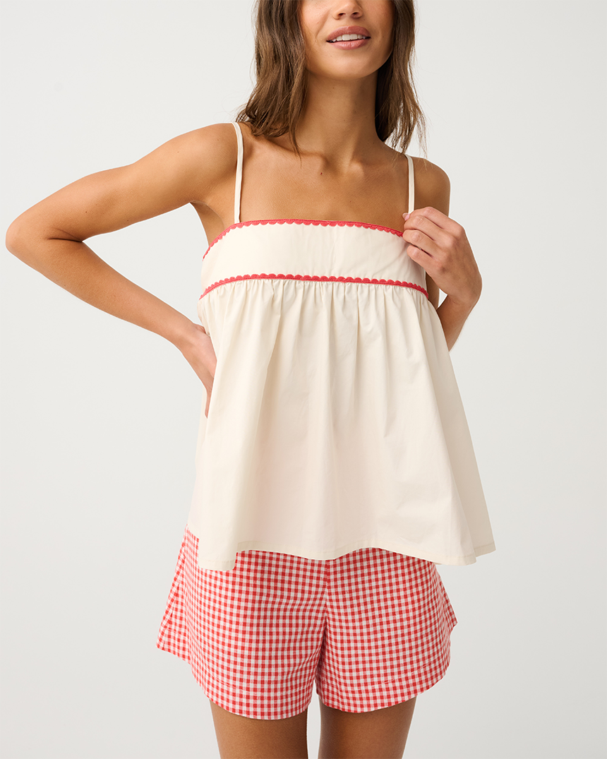 Demi Shorts Mandarin Gingham