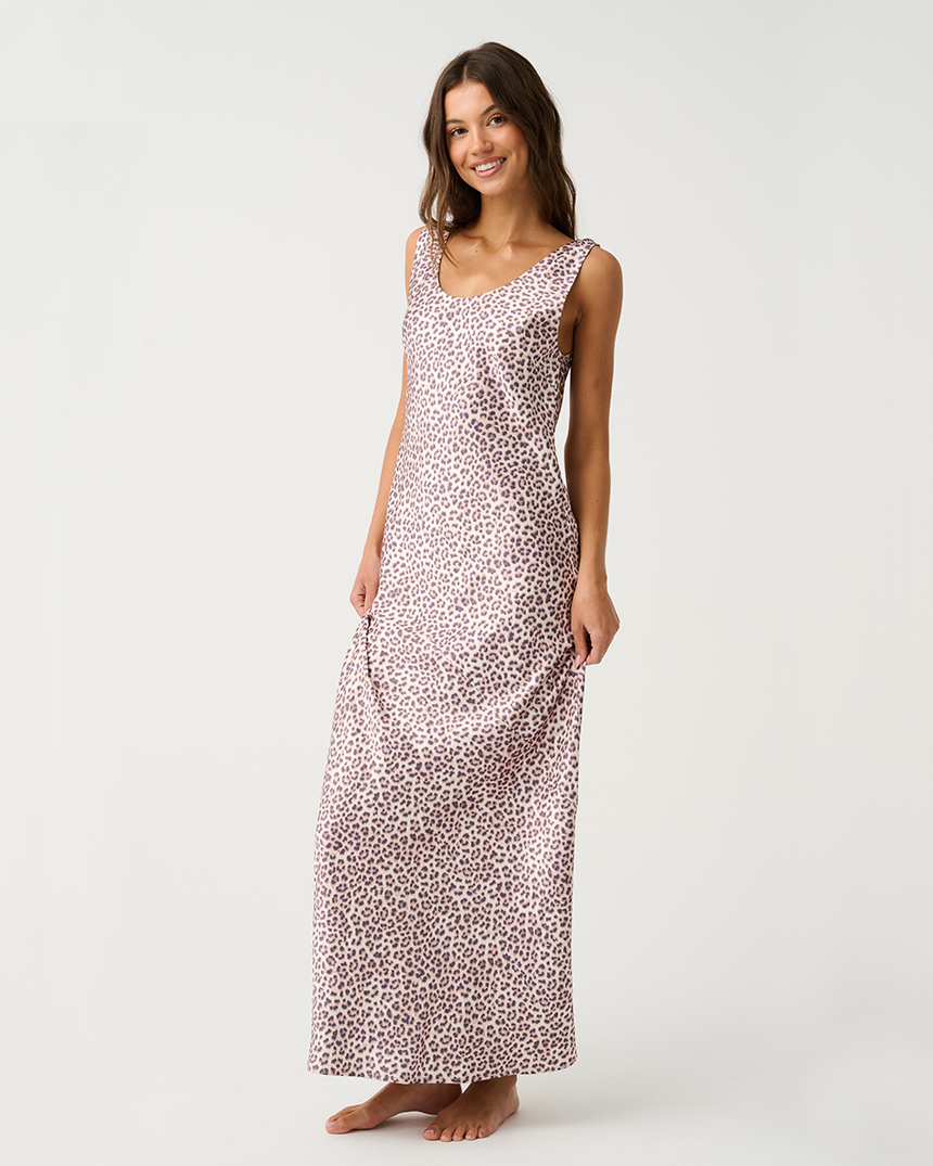 Sylvie Slip Dress Leopard