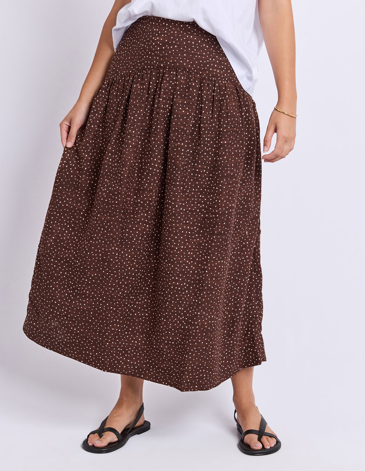Wren Spot Skirt Chocolate