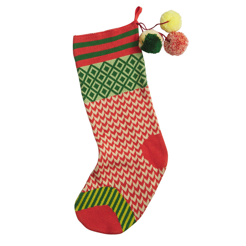 Palmina Knitted Stocking Crimson