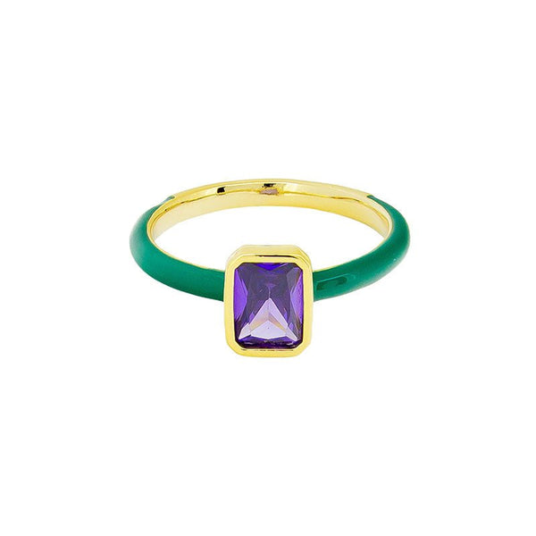 Find Alexis Enamel Ring Amethyst - Tiger Tree at Bungalow Trading Co.