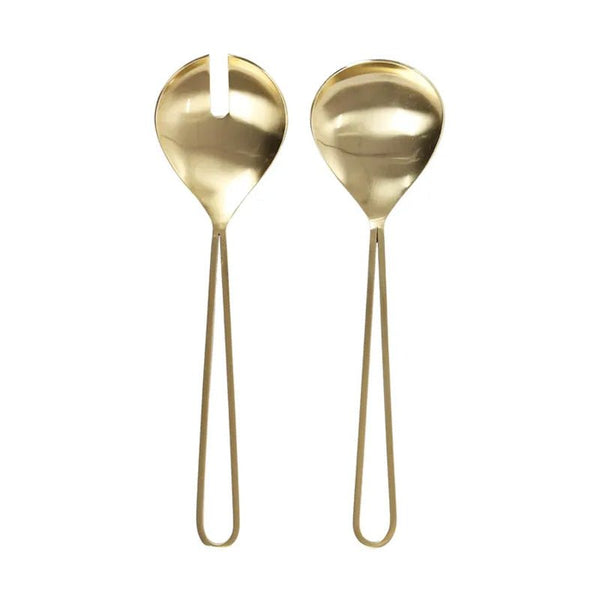 Find Auric Salad Servers Gold - Coast to Coast at Bungalow Trading Co.