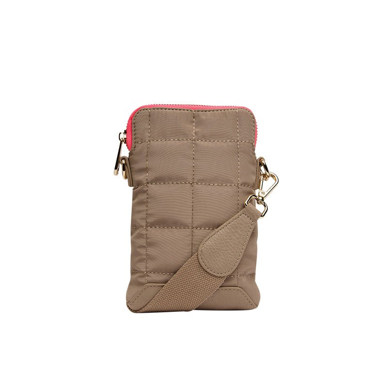 Find Baker Phone Bag Taupe - Elms + King at Bungalow Trading Co.