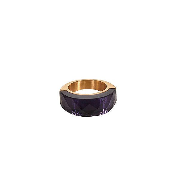 Find Chunky Crystal Ring Amethyst - Alouette at Bungalow Trading Co.