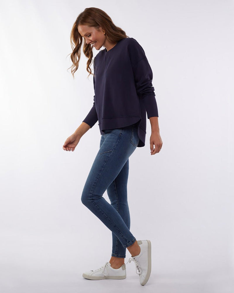 Find Delilah Crew Navy - Foxwood at Bungalow Trading Co.
