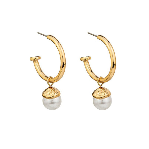Find Hoop & Pearl Earrings - Tiger Tree at Bungalow Trading Co.