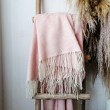 Find Kensington Cashmere Merino Blanket Blush - Codu at Bungalow Trading Co.