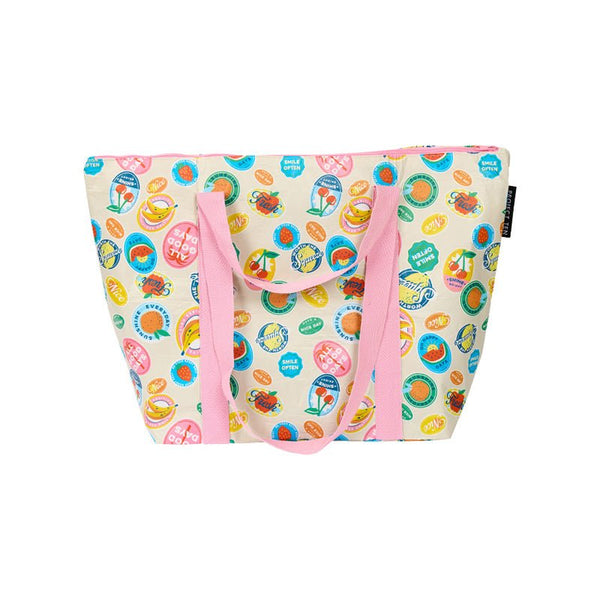 Find Medium Zip Tote Fruit Stickers - Project Ten at Bungalow Trading Co.