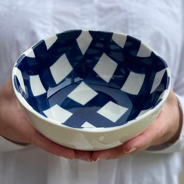 Find Navy Gingham Bowl Small - Noss at Bungalow Trading Co.