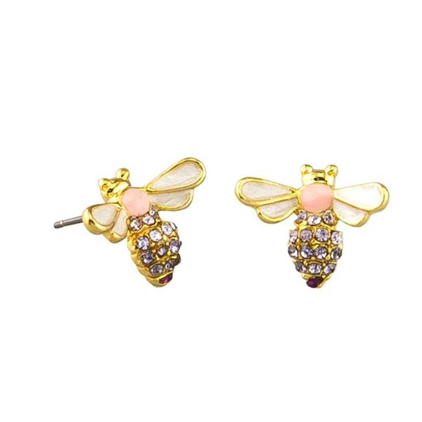 Find Pink Busy Bee Earrings - Tiger Tree at Bungalow Trading Co.