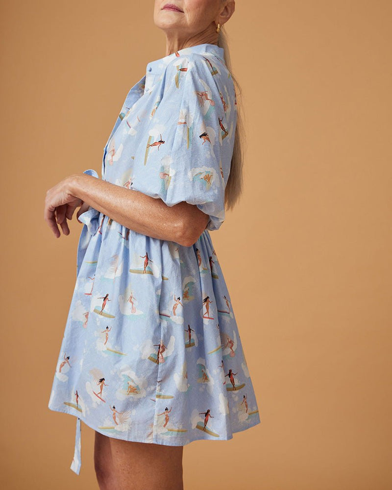 Find Rye Dress Surfers Blue - Ralf Studios at Bungalow Trading Co.