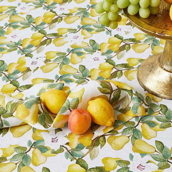 Find Summer Lily White Linen Napkin 4P Set - Kip & Co at Bungalow Trading Co.