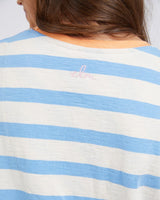 Find Sunny Tee Dress Azure Stripe - Elm at Bungalow Trading Co.