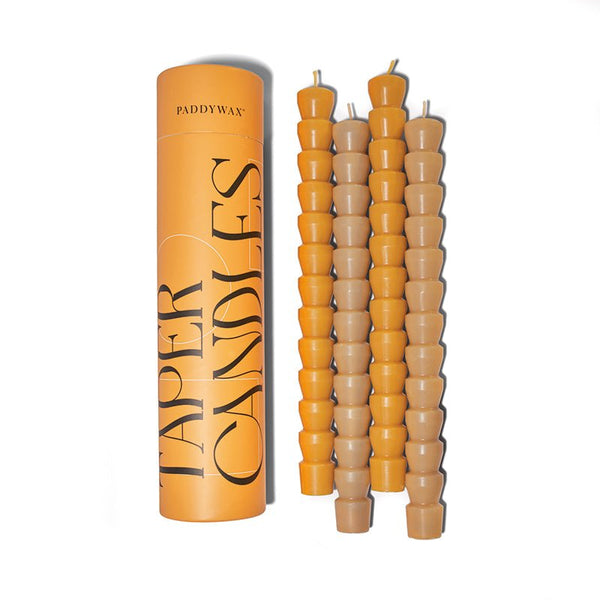 Find Taper Candle Orange + Peach Set of 4 - Paddywax at Bungalow Trading Co.