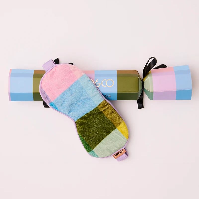 Sorbet Tartan Velvet Bon Bon Eye Mask