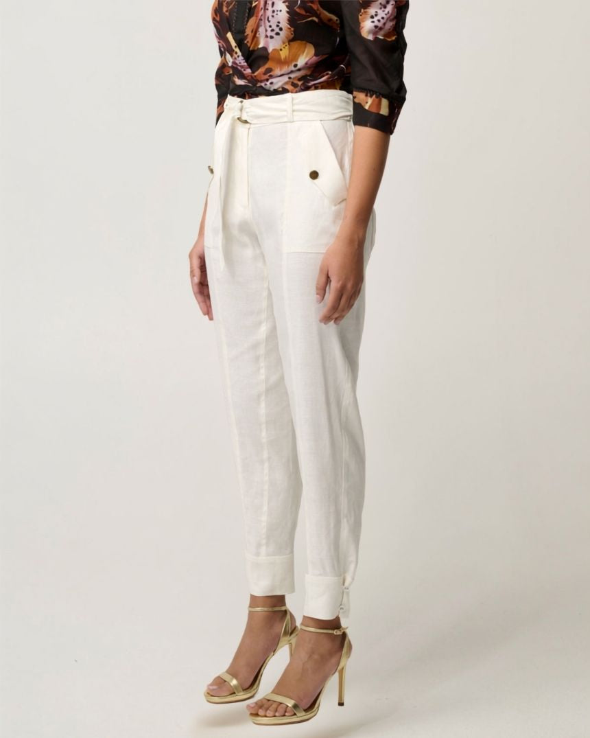 Trinidad Button Cuff Pant Ivory