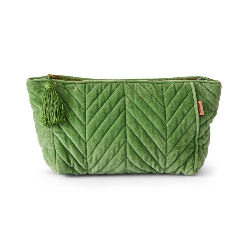 Pesto Velvet Toiletry Bag