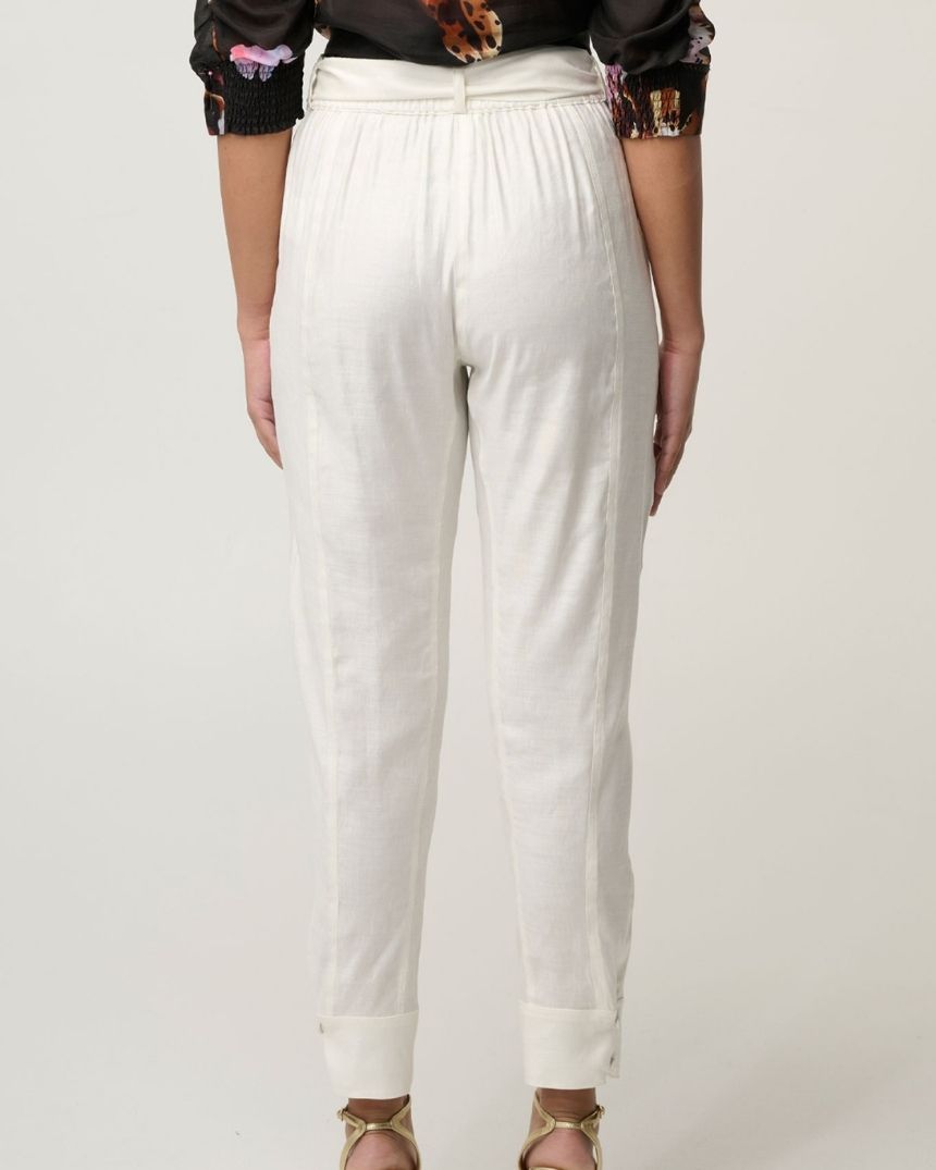 Trinidad Button Cuff Pant Ivory