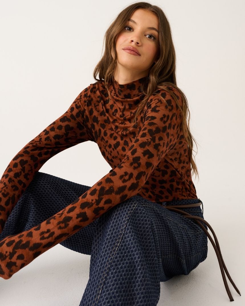 Saffiya Skivvy Fudge Leopard
