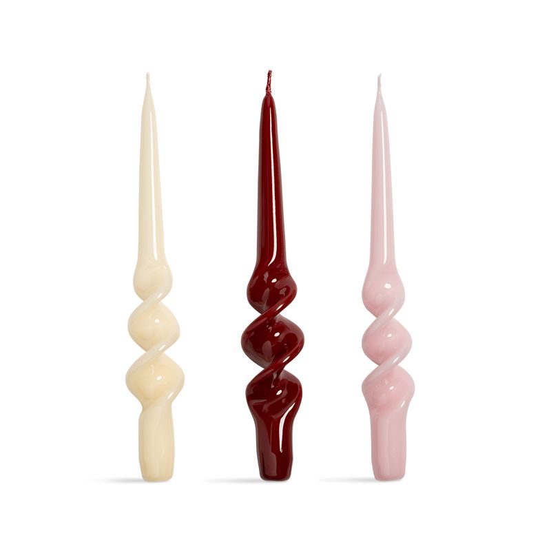 Candle Set of 3 Alpha Reds