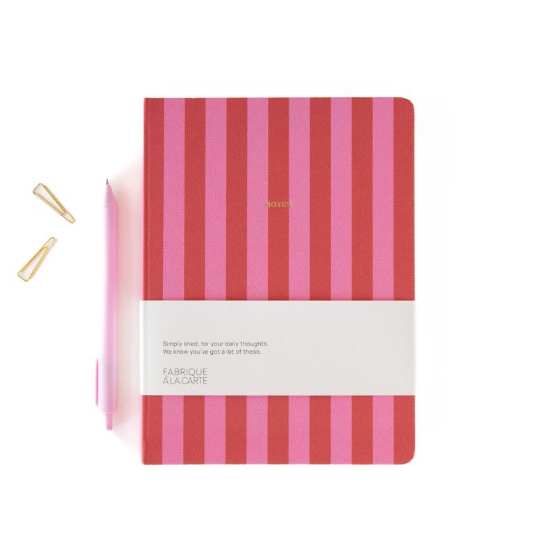 A5 Notebook Pink Stripes