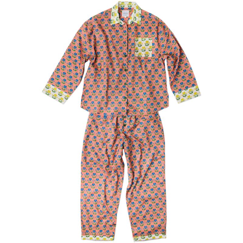 Anna Spiro Indian Summer Rose Organic Cotton Long Sleeve & Pant Pyjamas