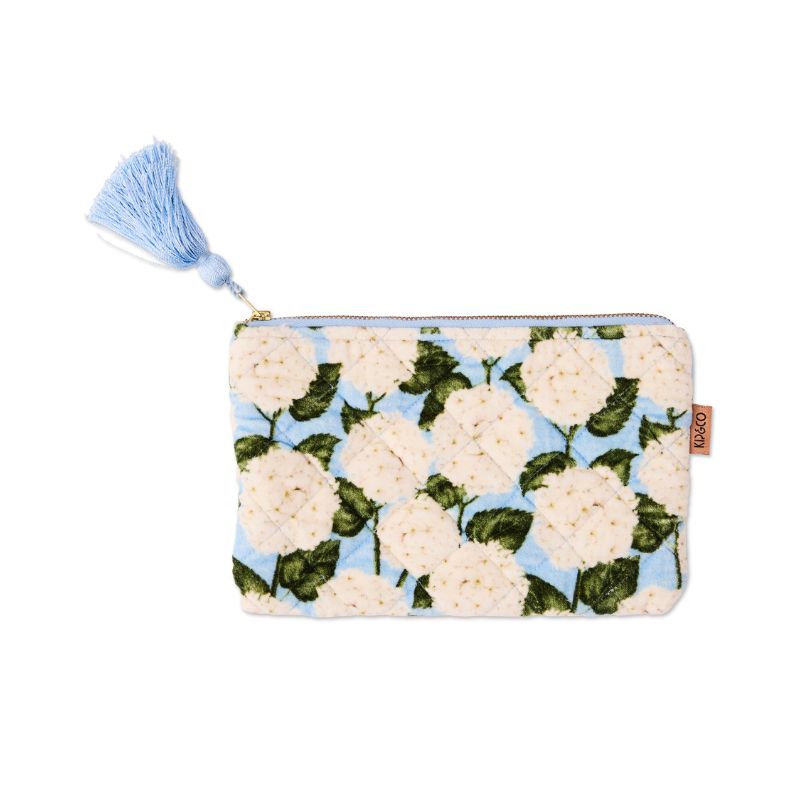 Hydrangea Blue Velvet Cosmetics Purse