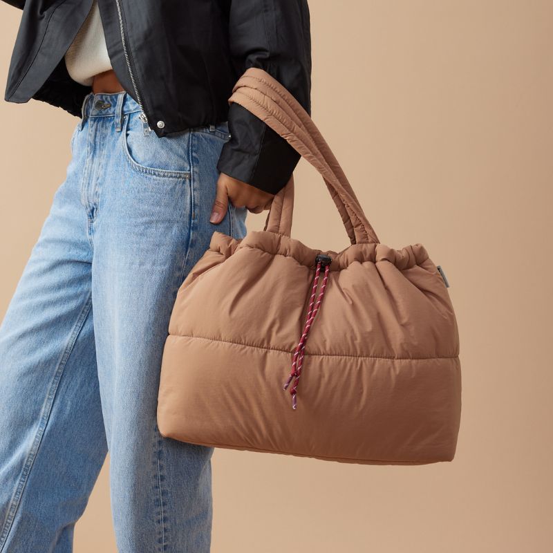 Scrunch Base Bag Hazelnut/Burgundy